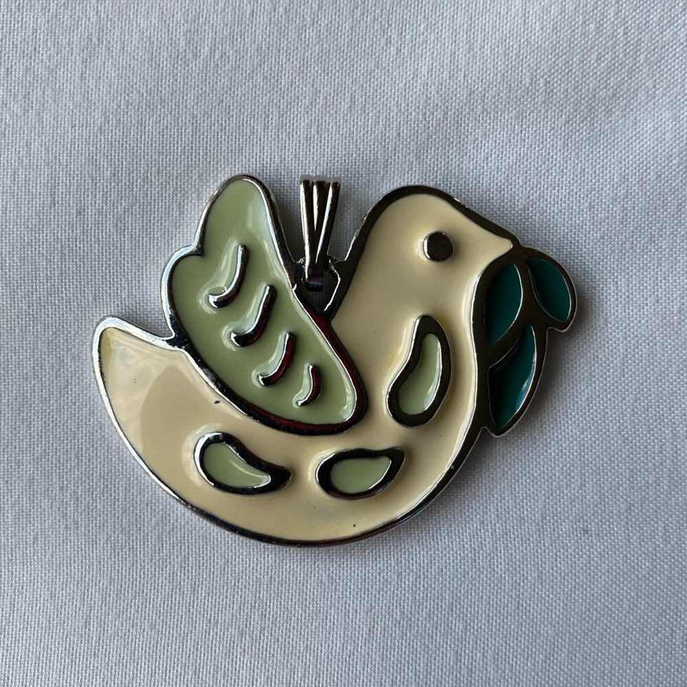 Vintage Wallace Silversmiths "Christmas Cookie" Dove Ornament / Pendant